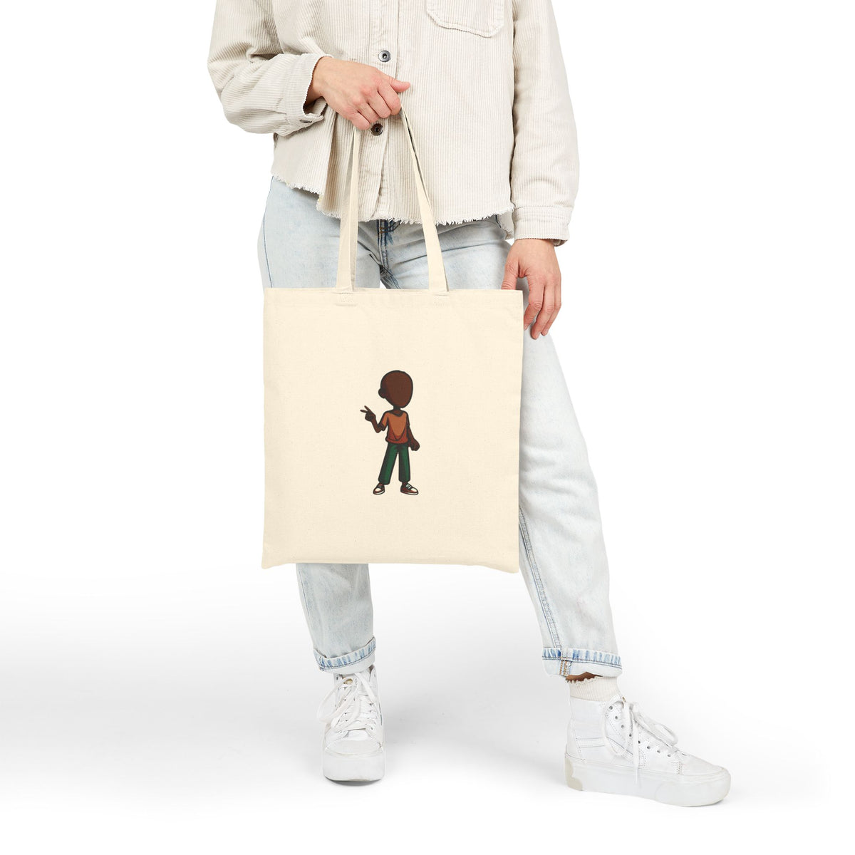 Tote Bag - 'Only Good Vibes' Canvas Shopper (Positive Message, Everyday Eco-Friendly Tote)