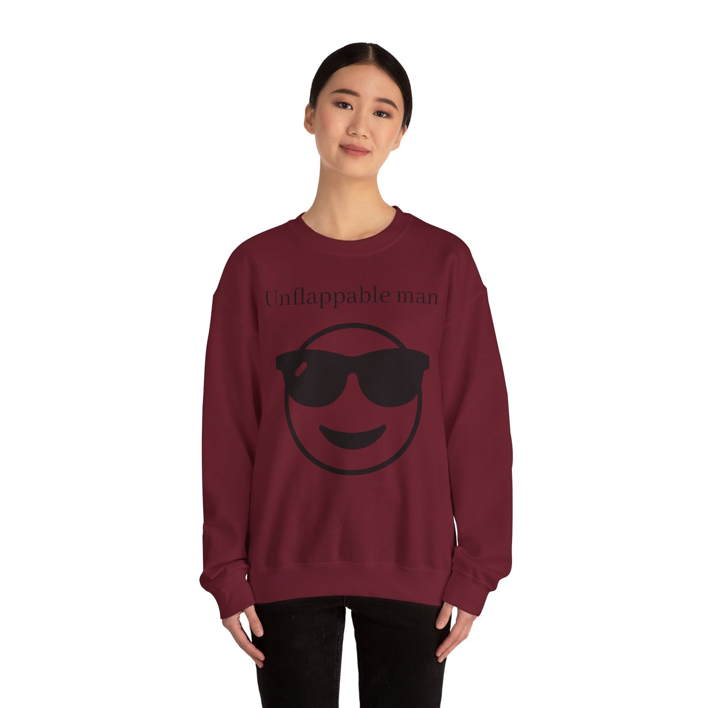 Unflappable Man Crewneck Sweatshirt - Cool & Comfortable Apparel