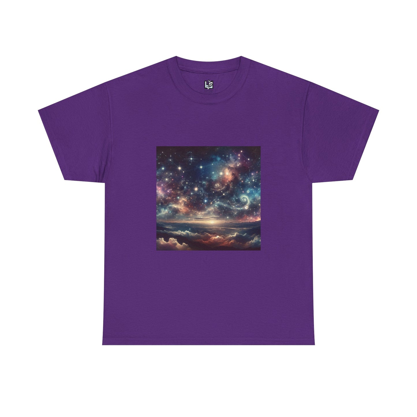 Cosmic Dreams Unisex Heavy Cotton Tee - Celestial Graphic Tee for Stargazers