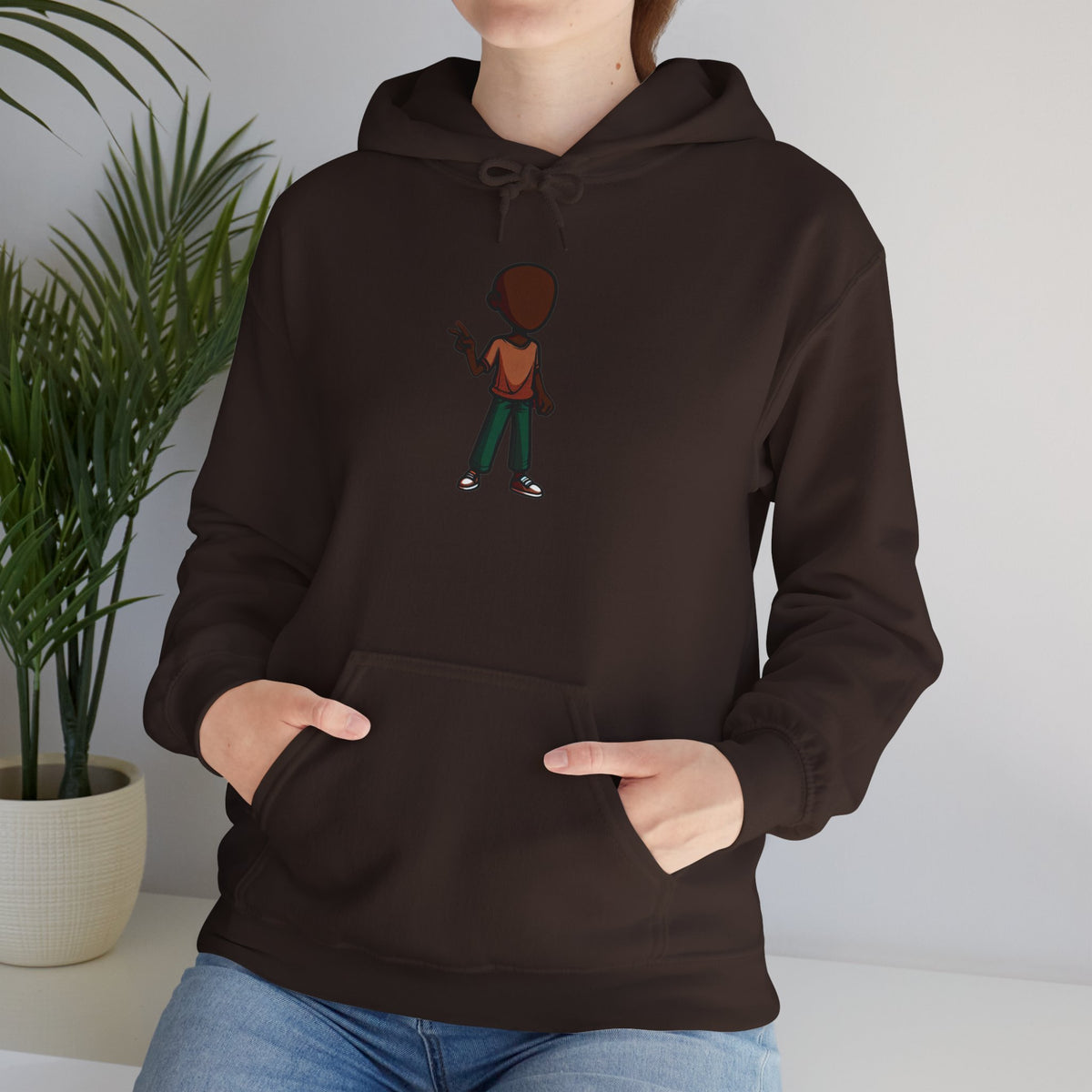 Make Haiti The Pearl of the Antilles Again Hoodie — Cartoon Figure Back Print