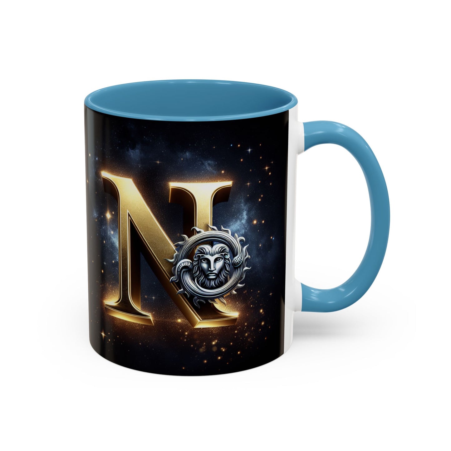 Personalized Zodiac Lion Accent Coffee Mug - Astrology Gift