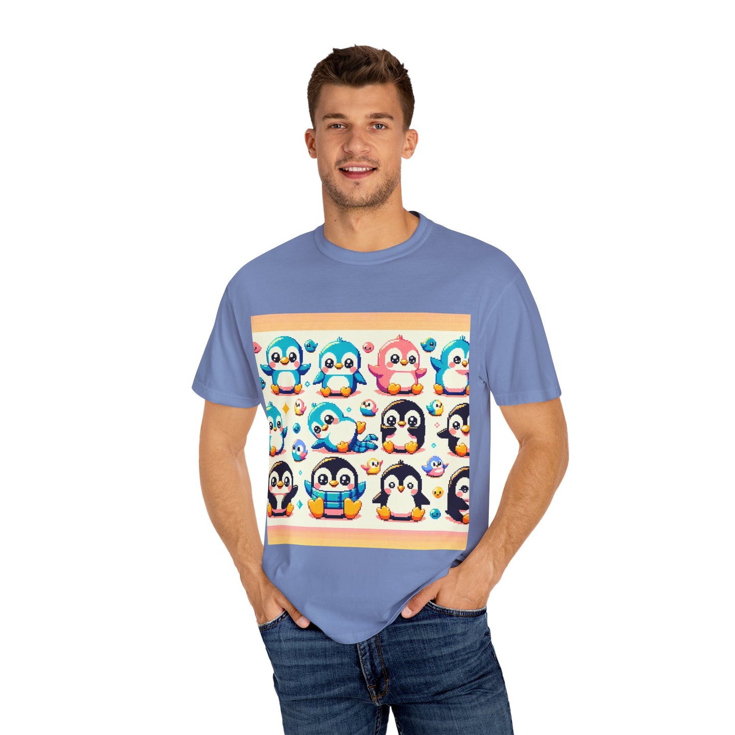 Cute Penguin Graphic Unisex T-shirt - Fun & Colorful Summer Tee