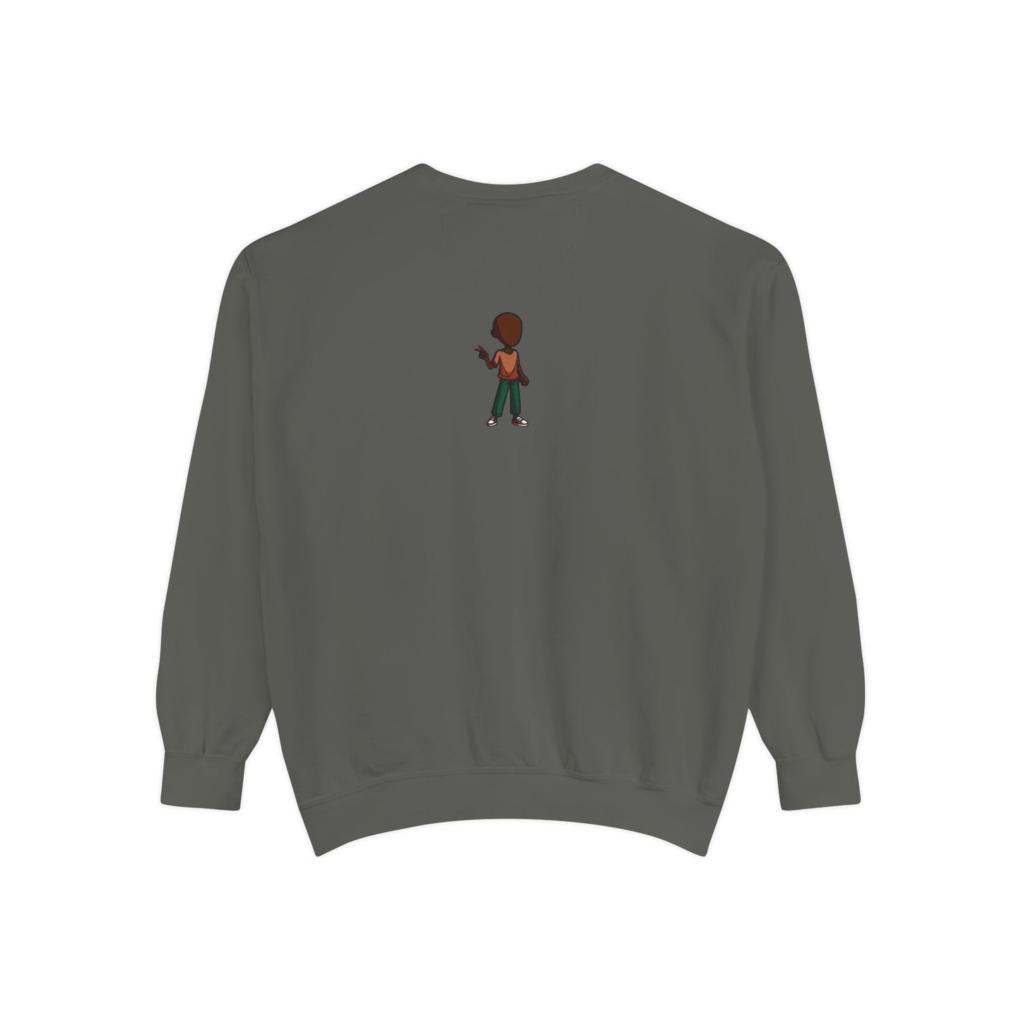 The Unflappable Man Sweatshirt — Retro Badge Graphic Crewneck