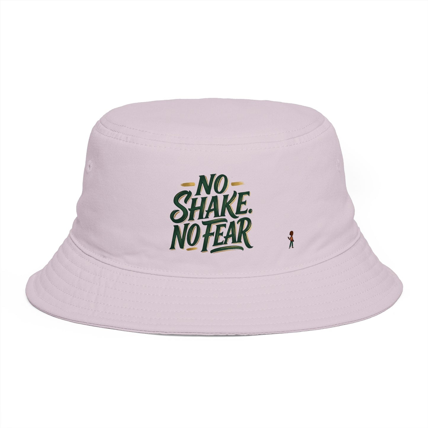 No Shake No Fear Bucket Hat — Retro Motivational Outdoor Bucket Hat