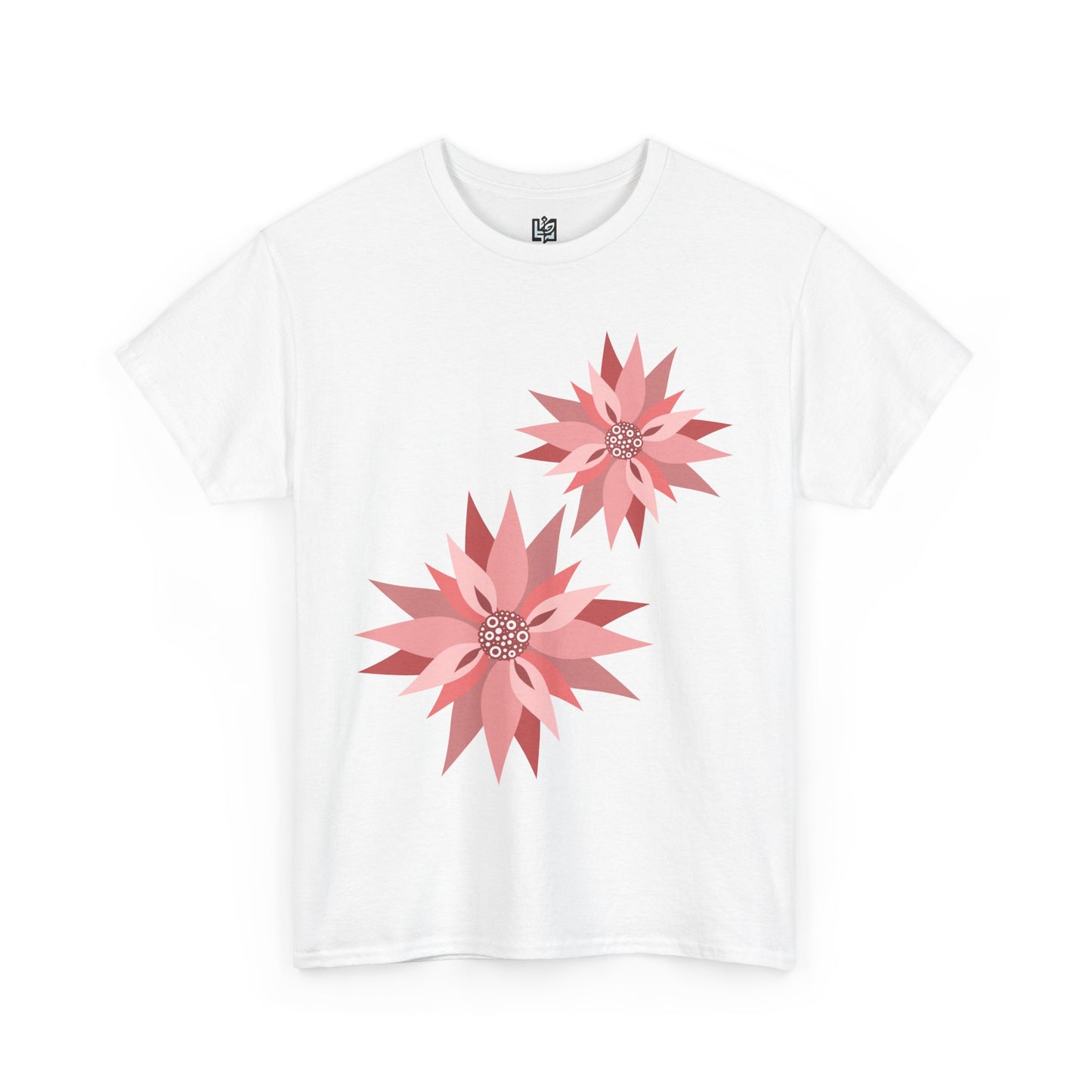 Floral Design Unisex Heavy Cotton Tee - Casual Comfort for Spring Celebrations