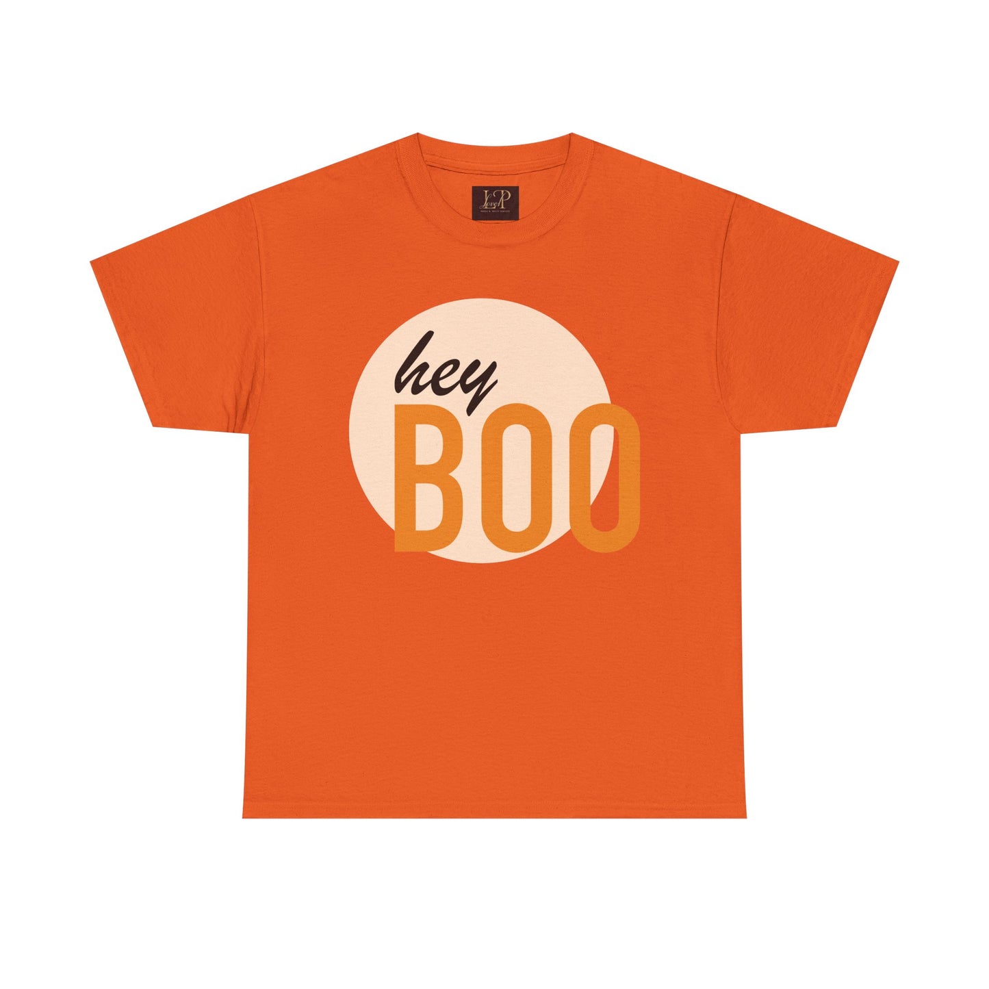 Hey Boo Unisex Heavy Cotton Tee - Cute & Comfy Fall T-Shirt