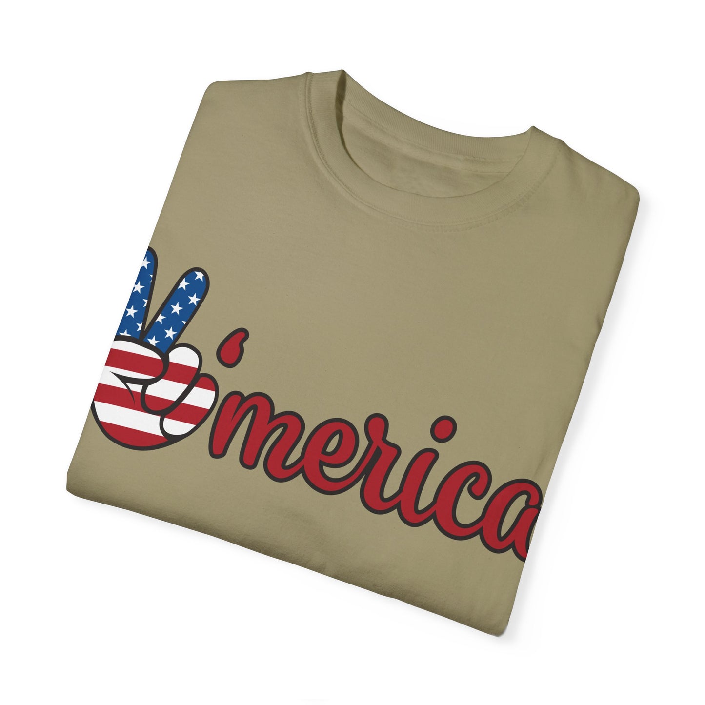 'Peace' Americana Unisex Garment-Dyed T-Shirt - Celebrate Freedom & Unity