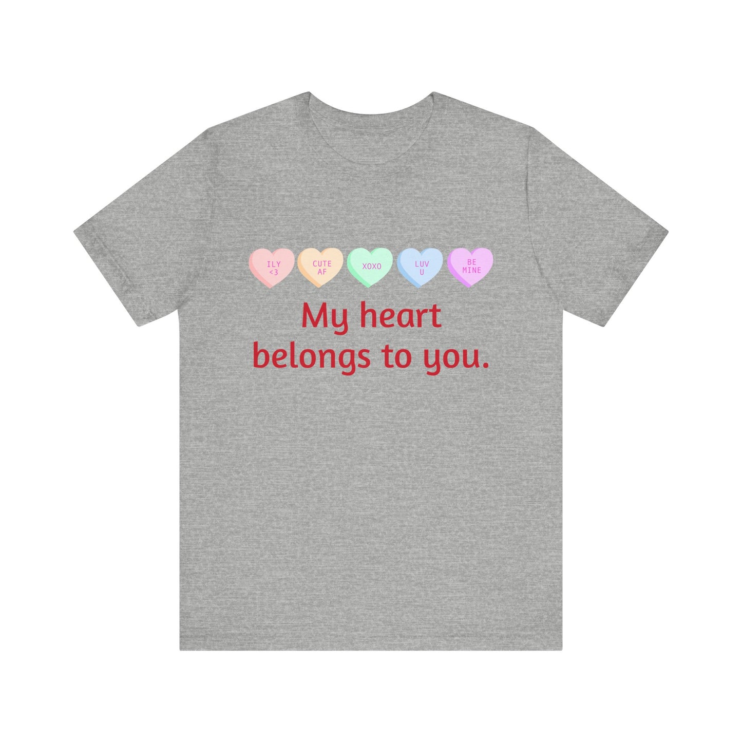 My heart belongs to you Quotes Unisex Jersey Tee - Ideal for Self-Reflection and Supportive Gifts