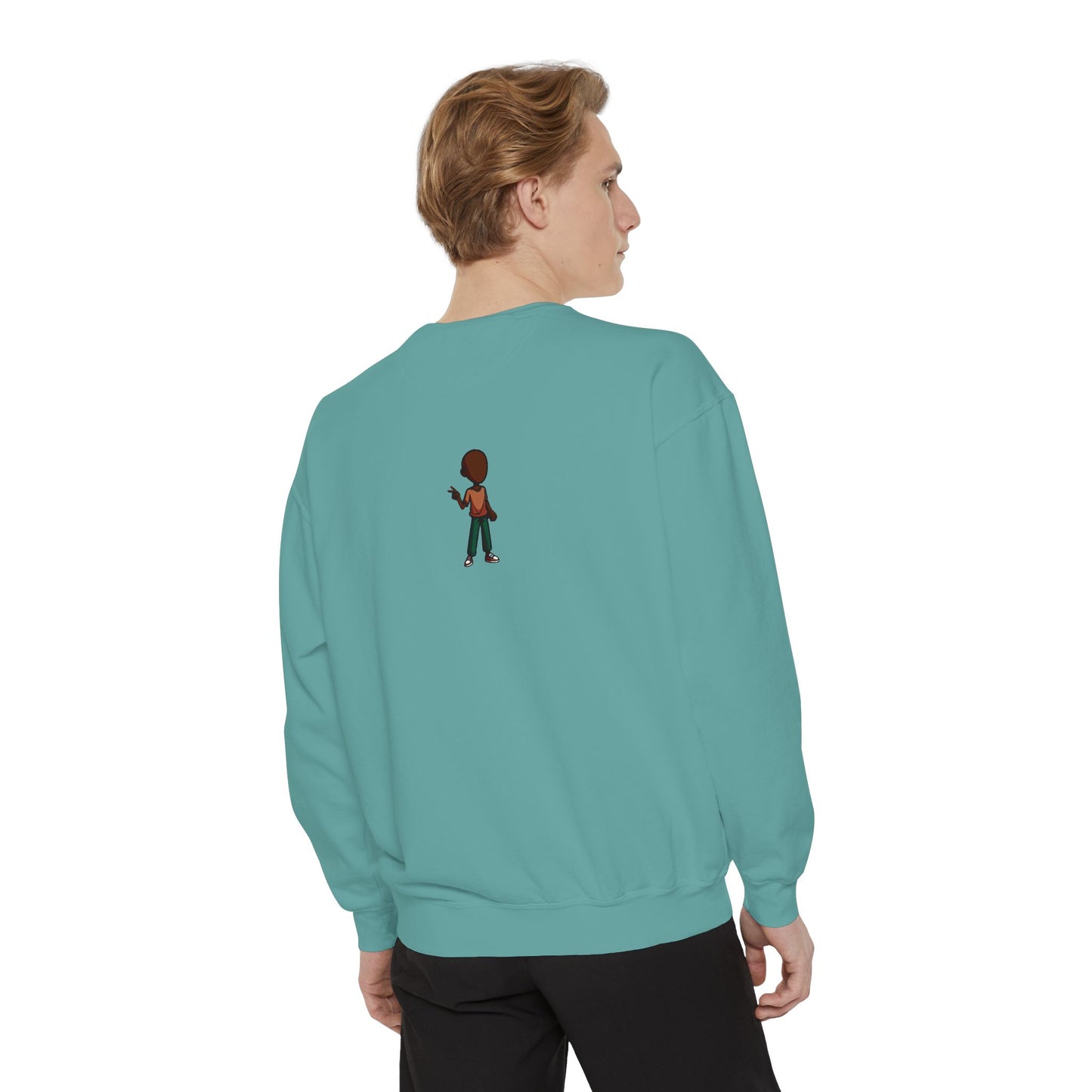 The Unflappable Man Sweatshirt — Retro Badge Graphic Crewneck