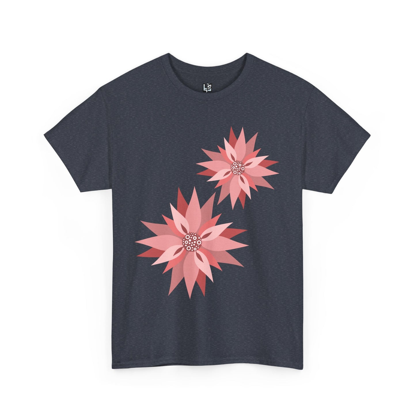 Floral Design Unisex Heavy Cotton Tee - Casual Comfort for Spring Celebrations