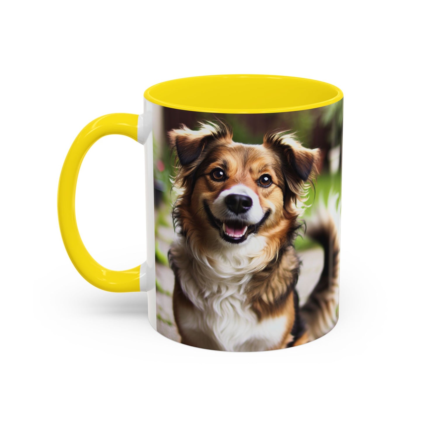Happy Dog Graphic Accent Coffee Mug | Perfect for Pet Lovers
