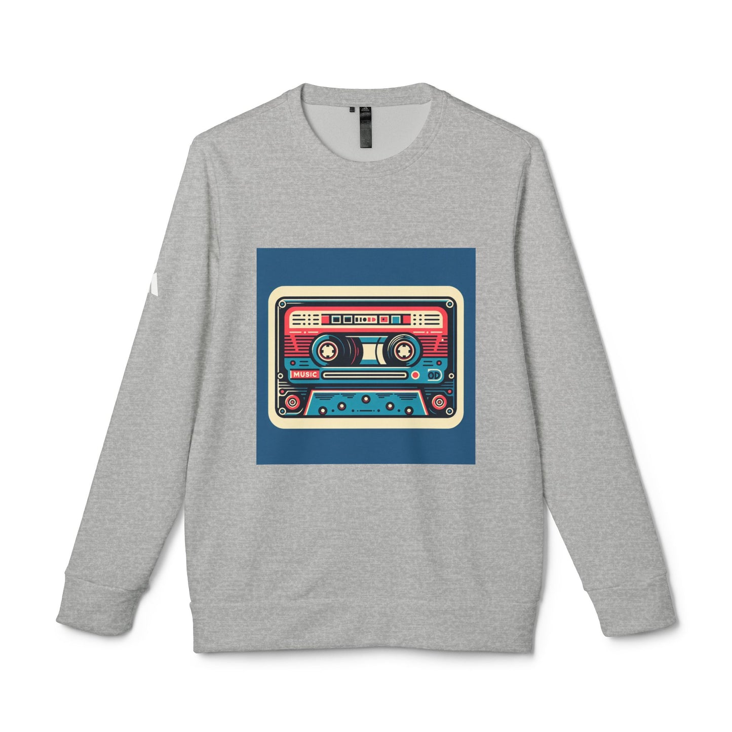 Retro Cassette Tape Design Fleece Crewneck Sweatshirt | Unisex Cozy Apparel