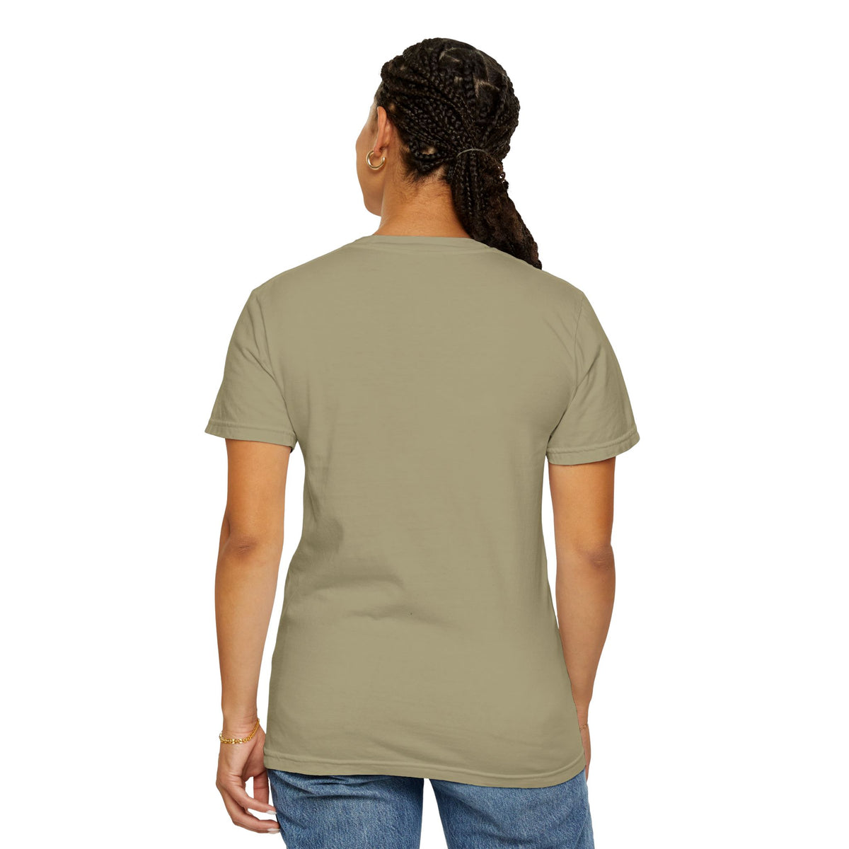 T-Shirt — Tiny Red-Haired Skateboarder Chest Graphic, Minimal Streetwear Tee