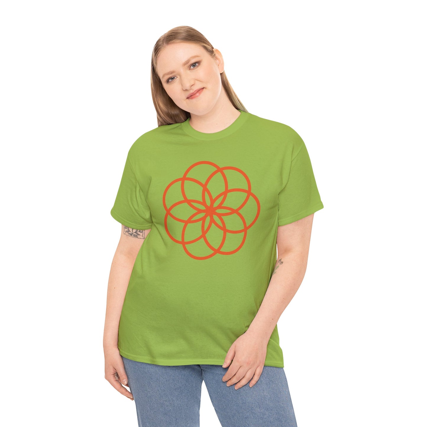 Flower Power Unisex Heavy Cotton Tee - Casual Graphic Shirt for Everyday Wear