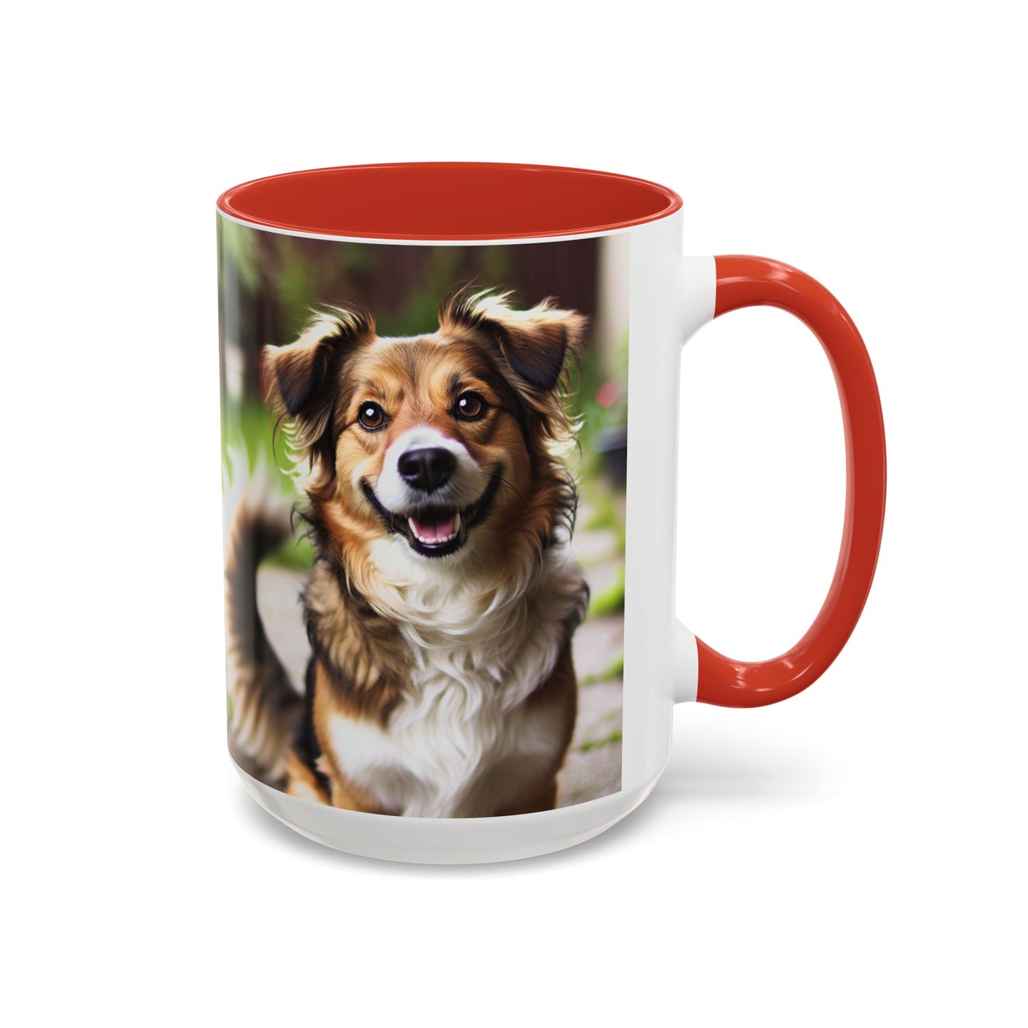 Happy Dog Graphic Accent Coffee Mug | Perfect for Pet Lovers