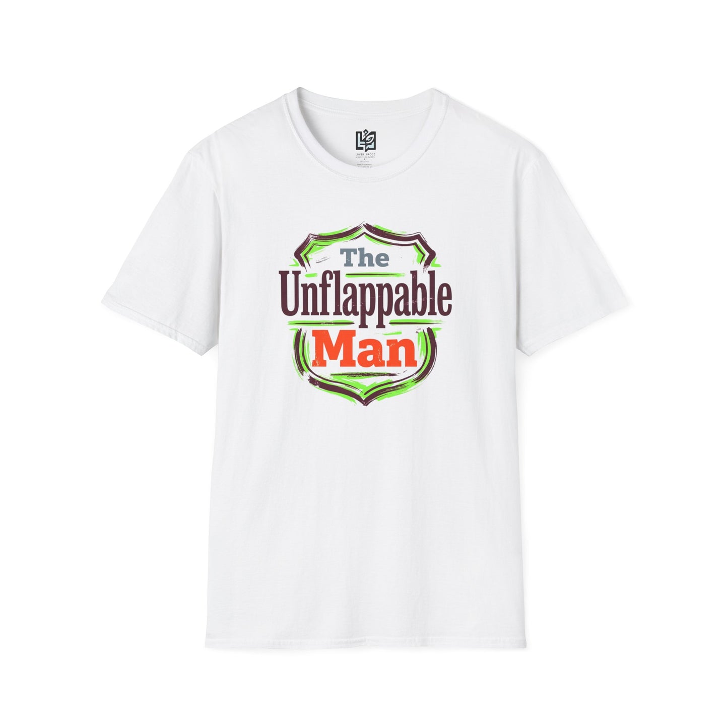 The Unflappable Man T-Shirt — Funny Retro Badge Graphic Tee