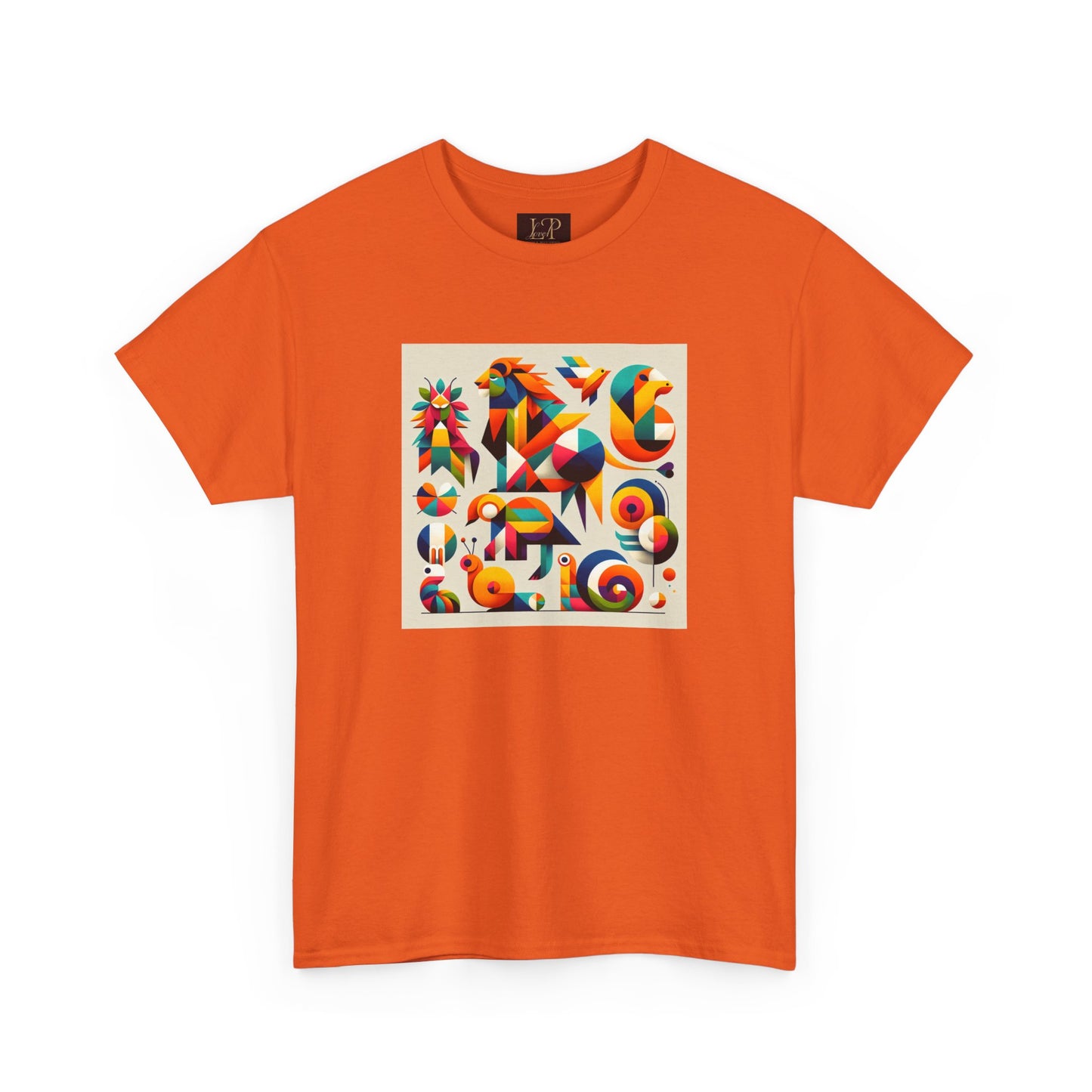 Vibrant Unisex Heavy Cotton Tee - Colorful Abstract Design