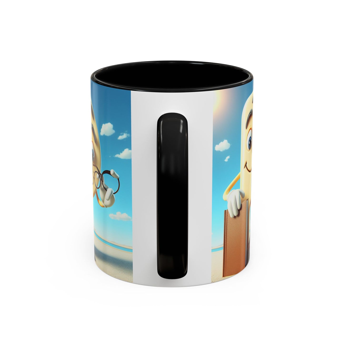 Cheerful Cartoon Character Accent Coffee Mug - Perfect for Gift Giving