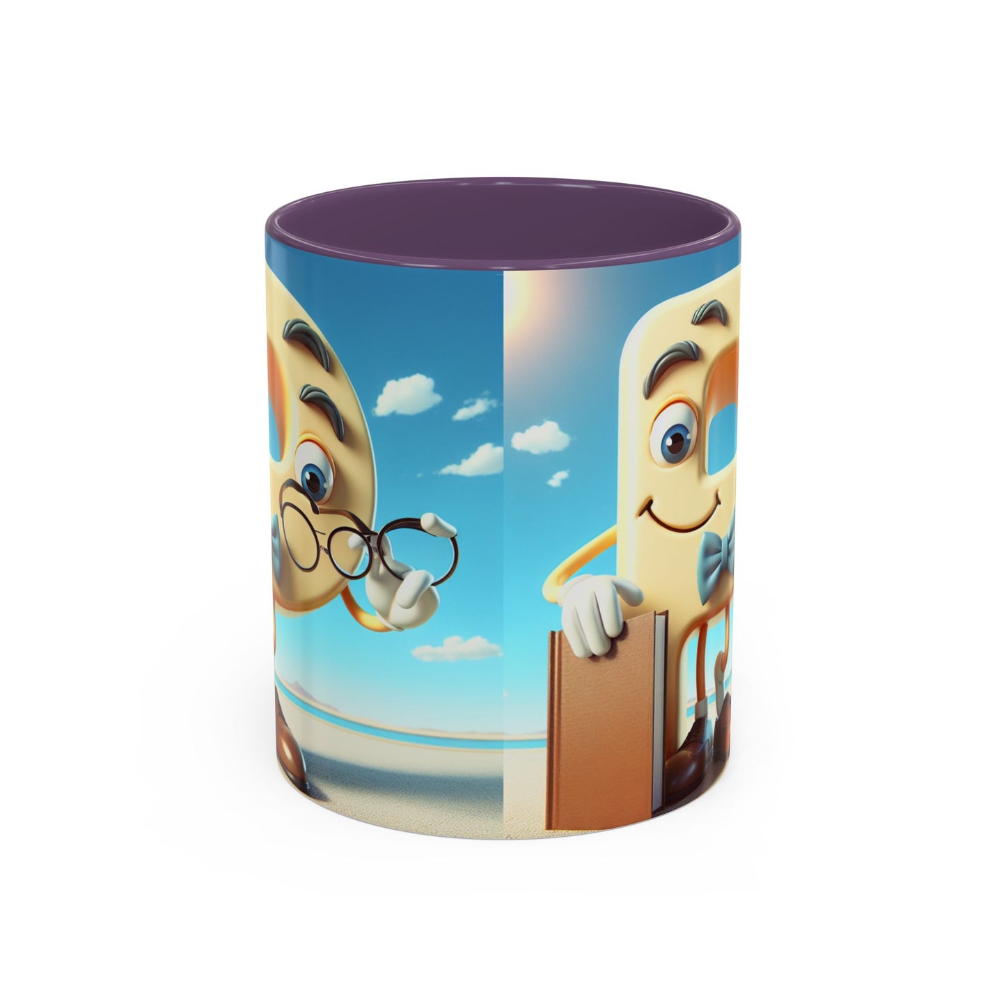 Cheerful Cartoon Character Accent Coffee Mug - Perfect for Gift Giving