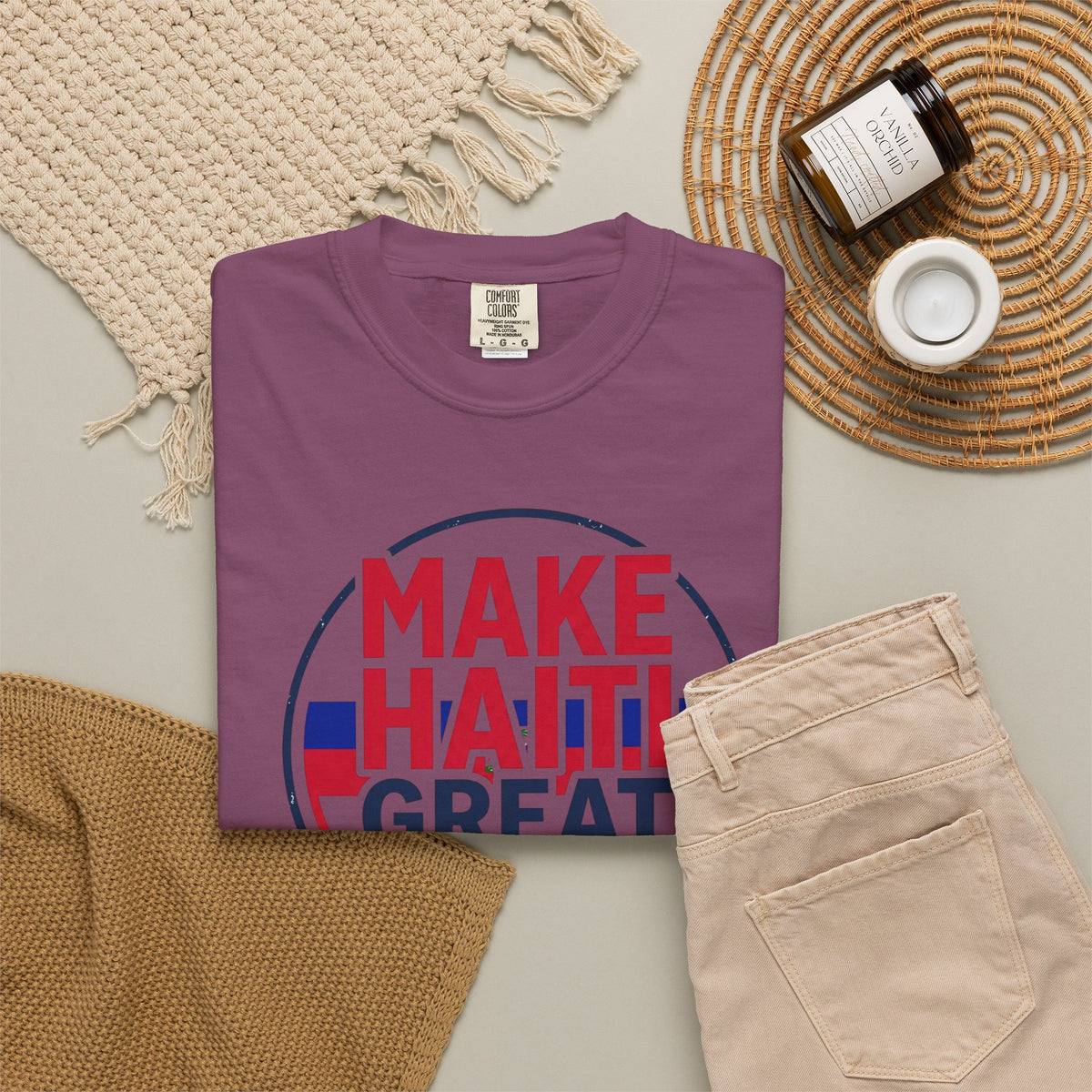 Make Haiti Great Again T-Shirt — Political Slogan Tee with Small Back Graphic