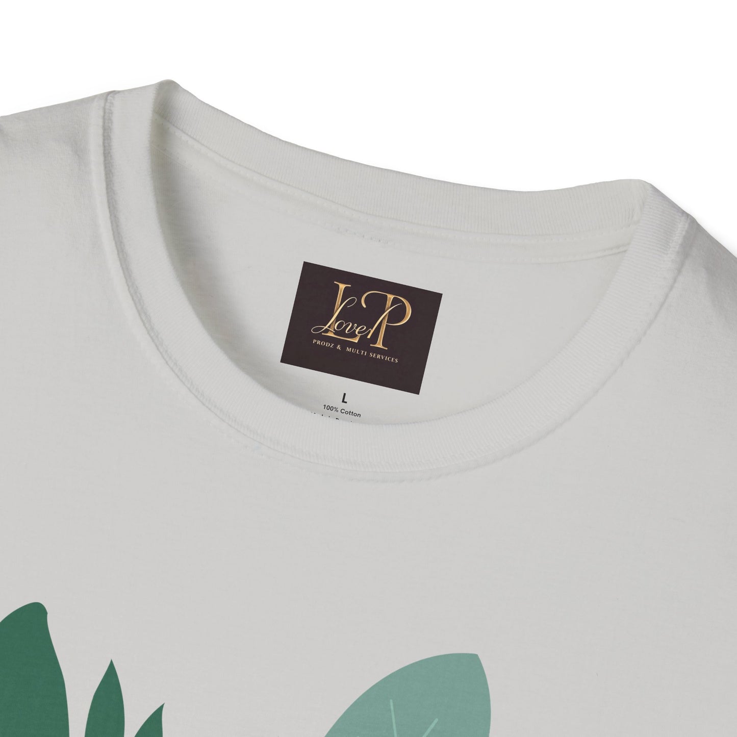 Chic Botanical Portrait T-Shirt for Nature Lovers