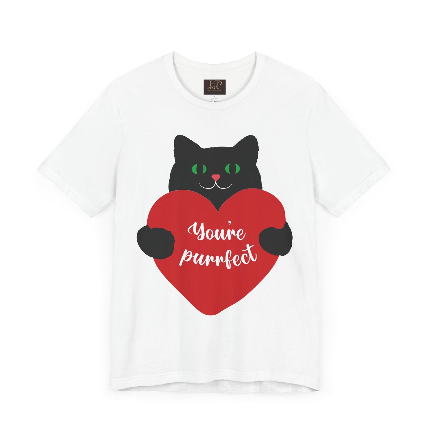 Purrfect Love Cat Tee - Cute Unisex Jersey Short Sleeve Shirt