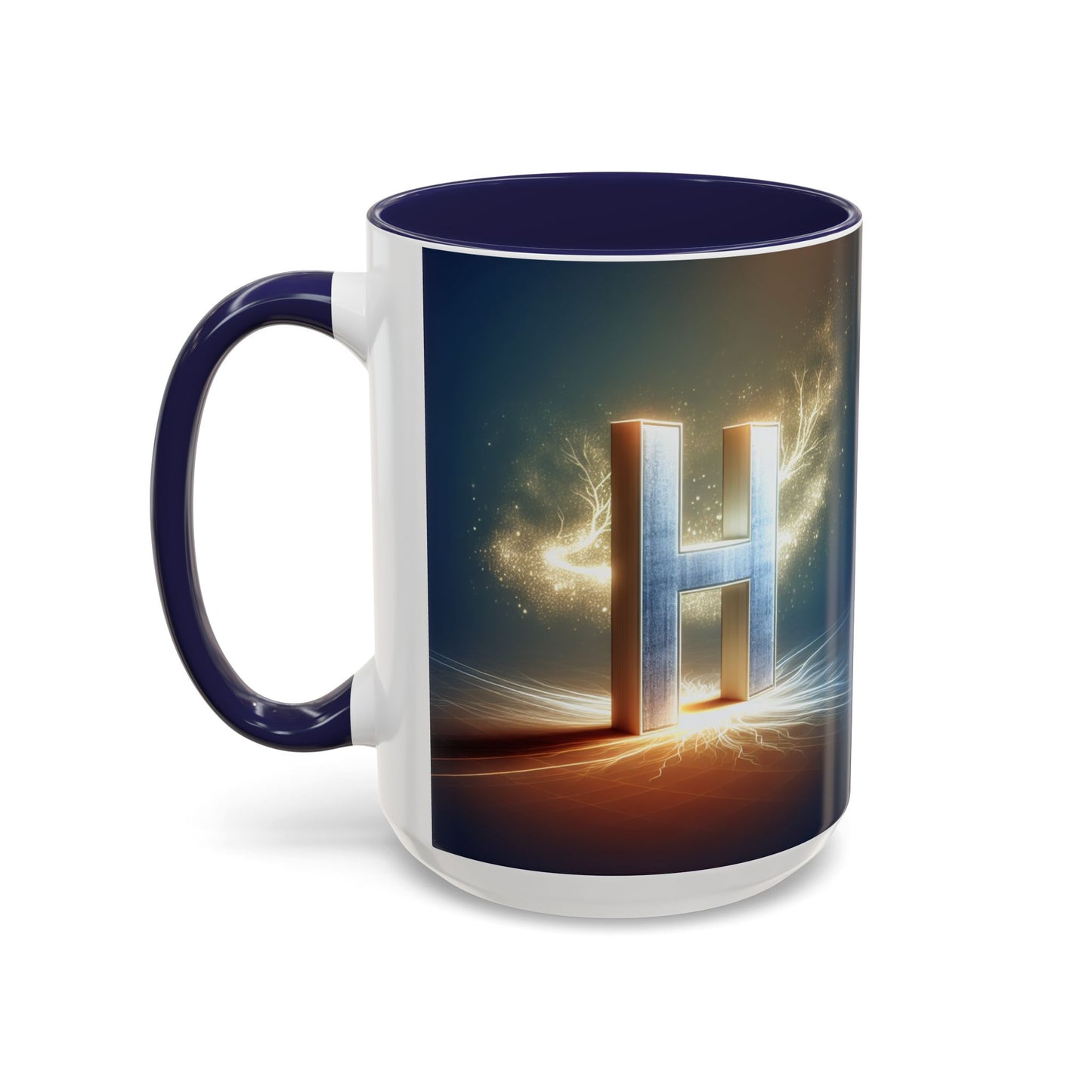 Stunning Accent Coffee Mug with Abstract Letter Design