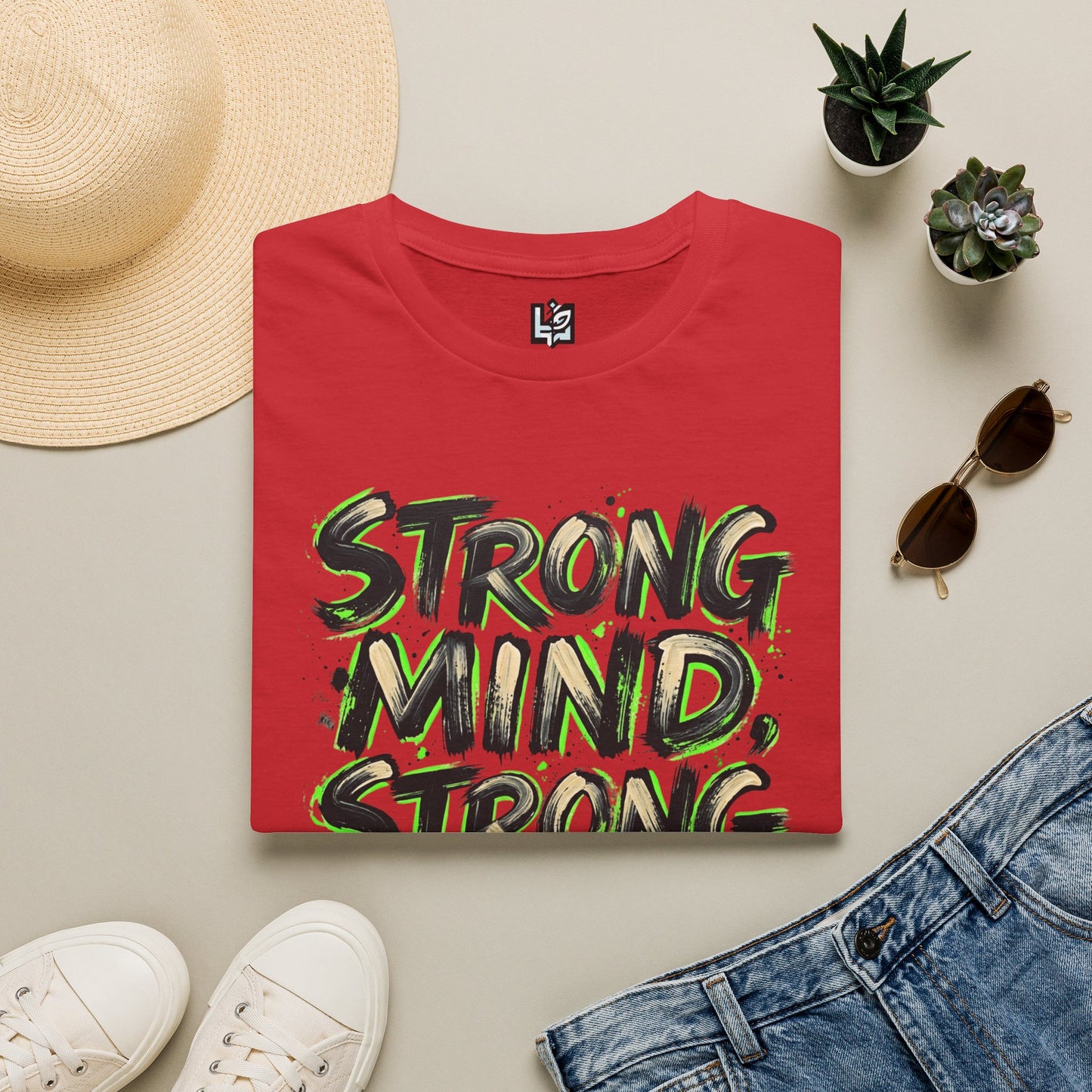 T-Shirt — "Strong Mind, Strong Life" Motivational Graphic Tee