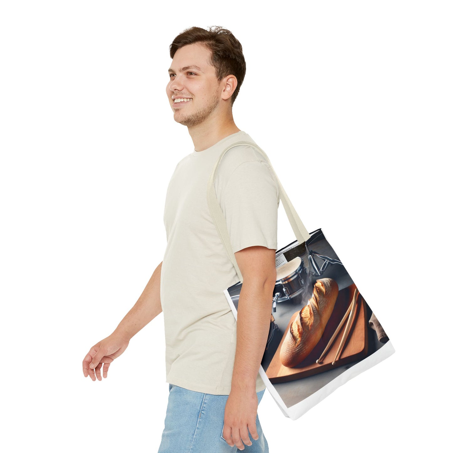 Bread & Drums Tote Bag – Perfect for Food Lovers & Musicians