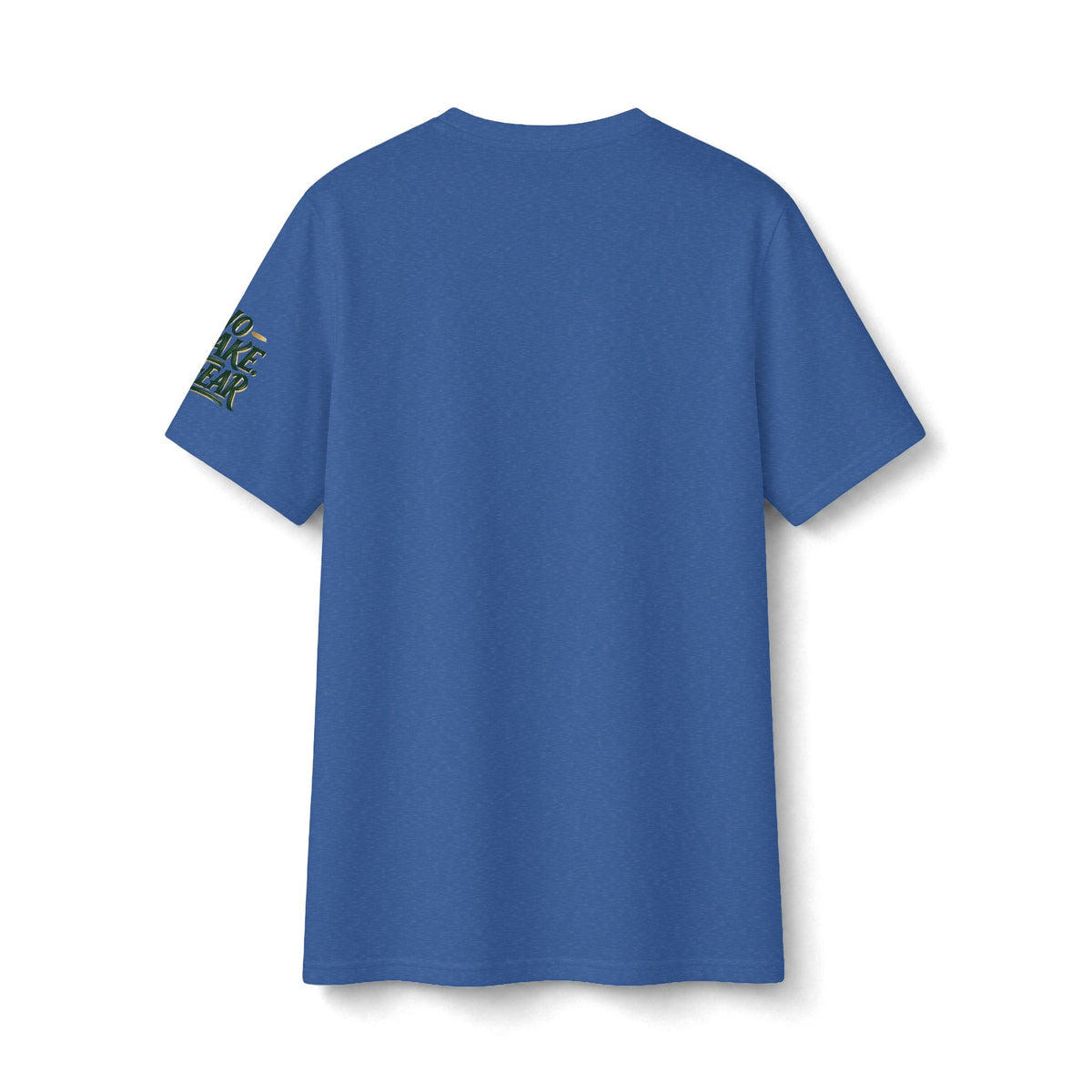 V‑Neck Tee — Small Backturned Character Chest Print with “No Smoke No Ash” Sleeve Text