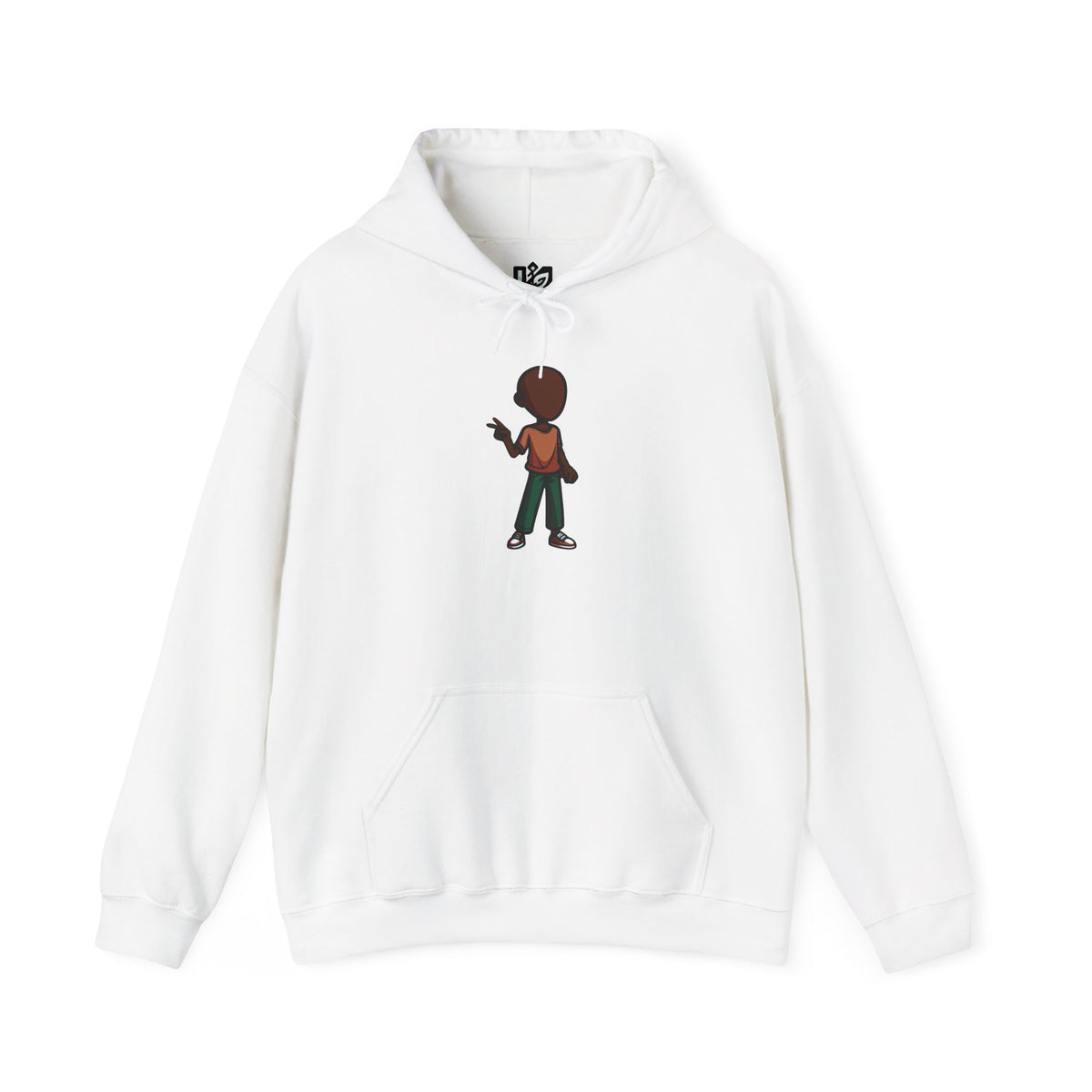 Make Haiti The Pearl of the Antilles Again Hoodie — Cartoon Figure Back Print