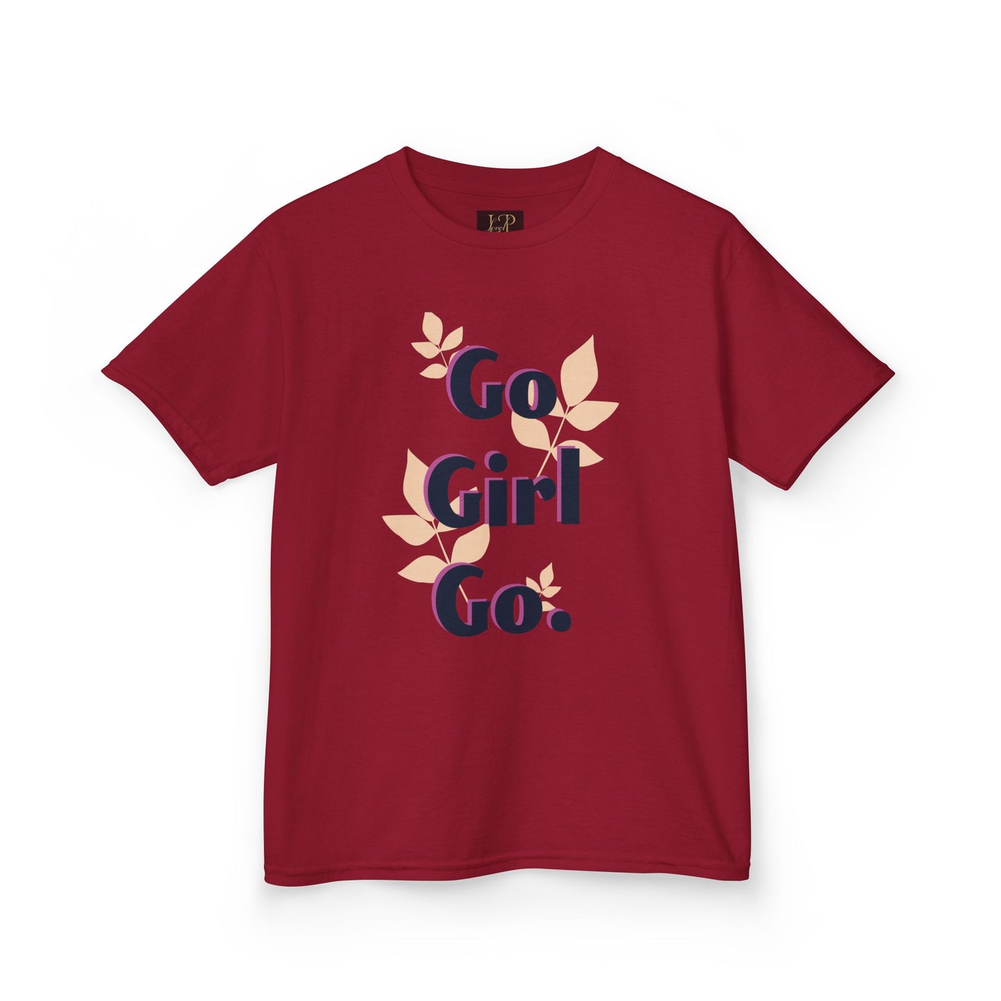 Go Girl Go Kids Heavy Cotton Tee - Motivational T-Shirt for Girls