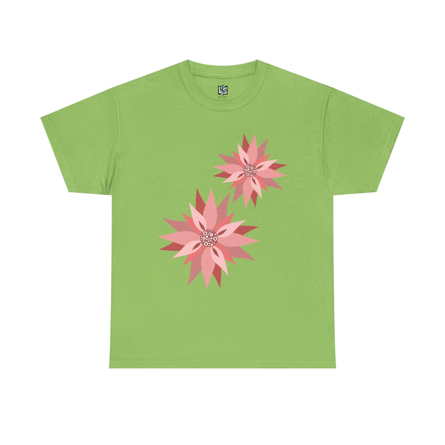 Floral Design Unisex Heavy Cotton Tee - Casual Comfort for Spring Celebrations