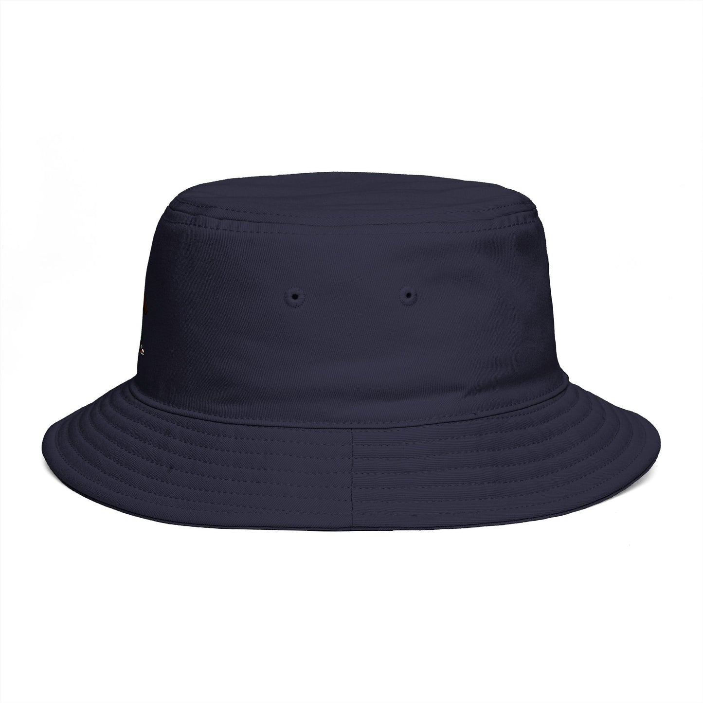 Brown Streetwear Bucket Hat with Small Kid Cartoon Graphic