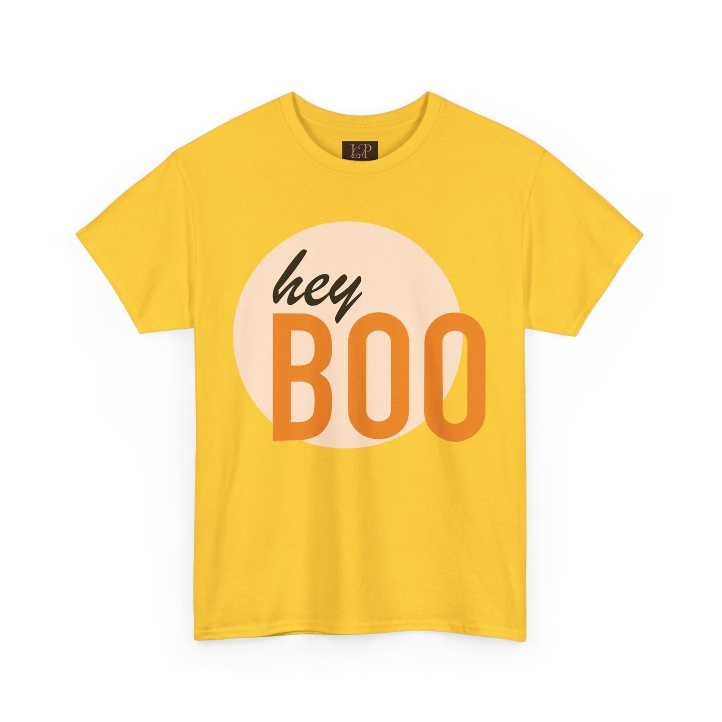 Hey Boo Unisex Heavy Cotton Tee - Cute & Comfy Fall T-Shirt
