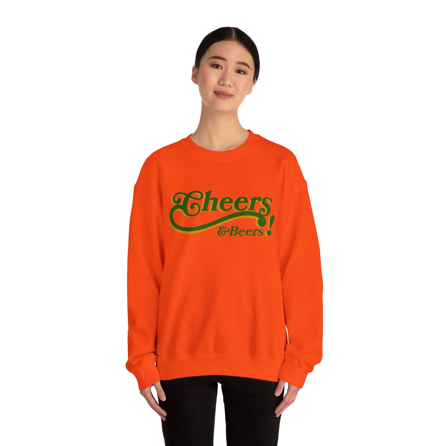 Cheers & Beers! Unisex Heavy Blend™ Crewneck Sweatshirt - Perfect for Parties and Gatherings