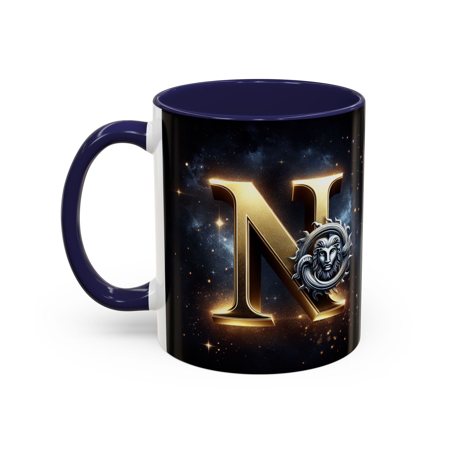 Personalized Zodiac Lion Accent Coffee Mug - Astrology Gift