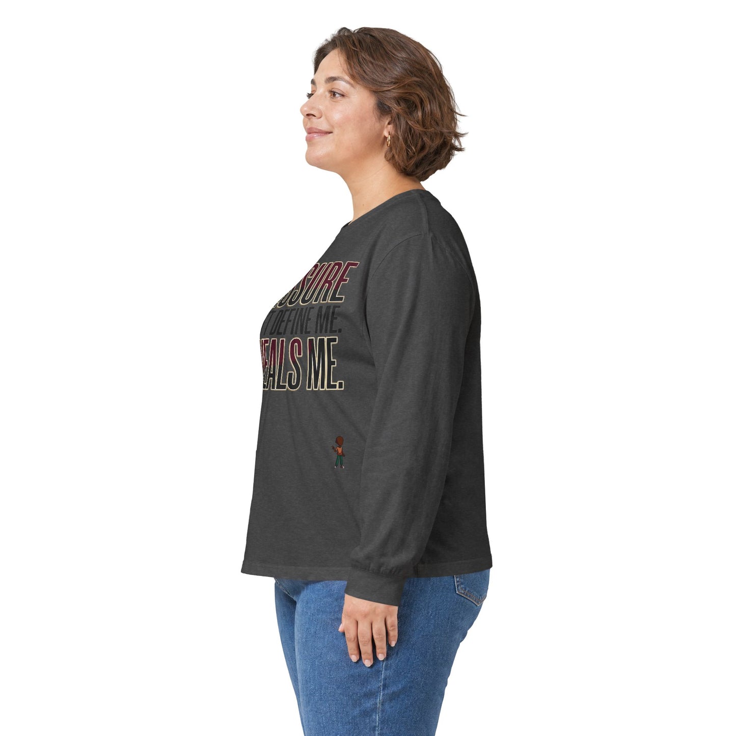 Long Sleeve Tee — "Pressure Doesn't Define Me, It Reveals Me" Motivational Shirt
