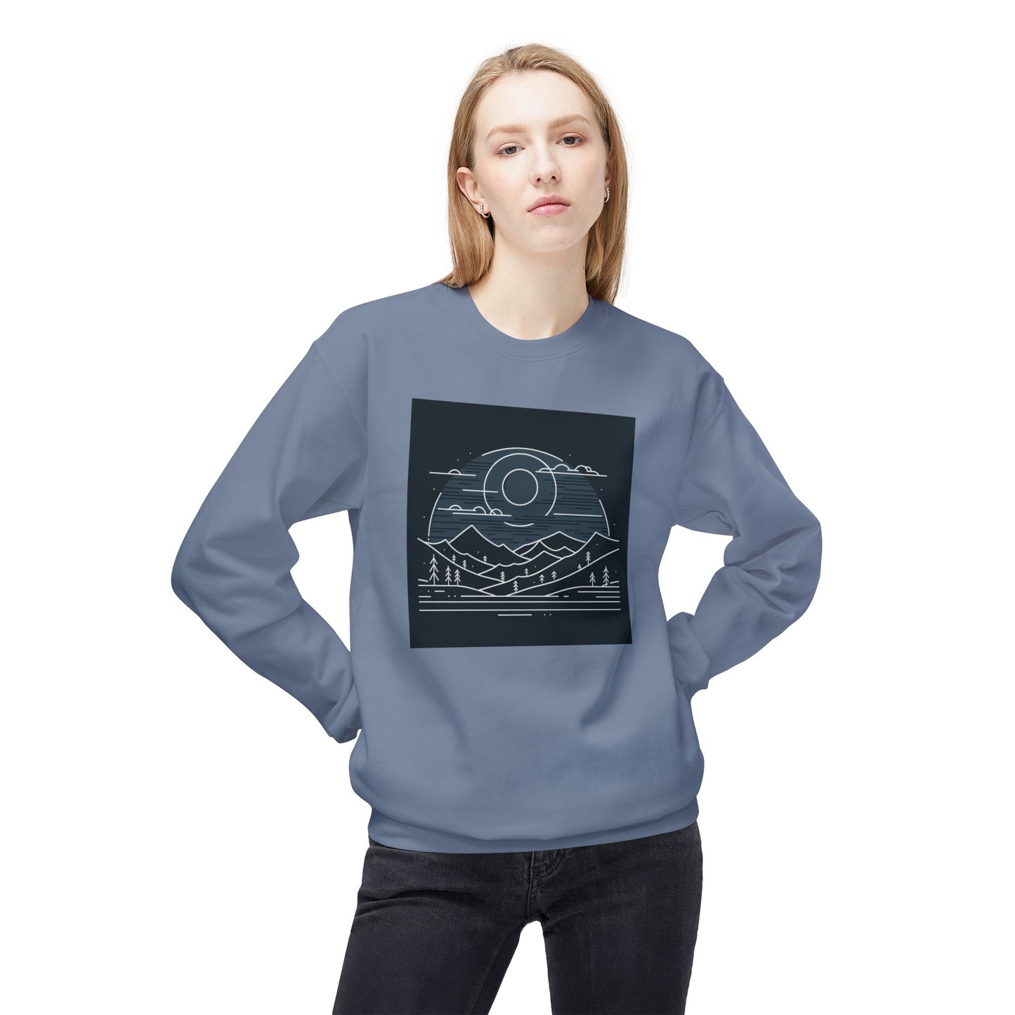 Adventure Awaits Fleece Crewneck Sweatshirt - Perfect for Nature Lovers