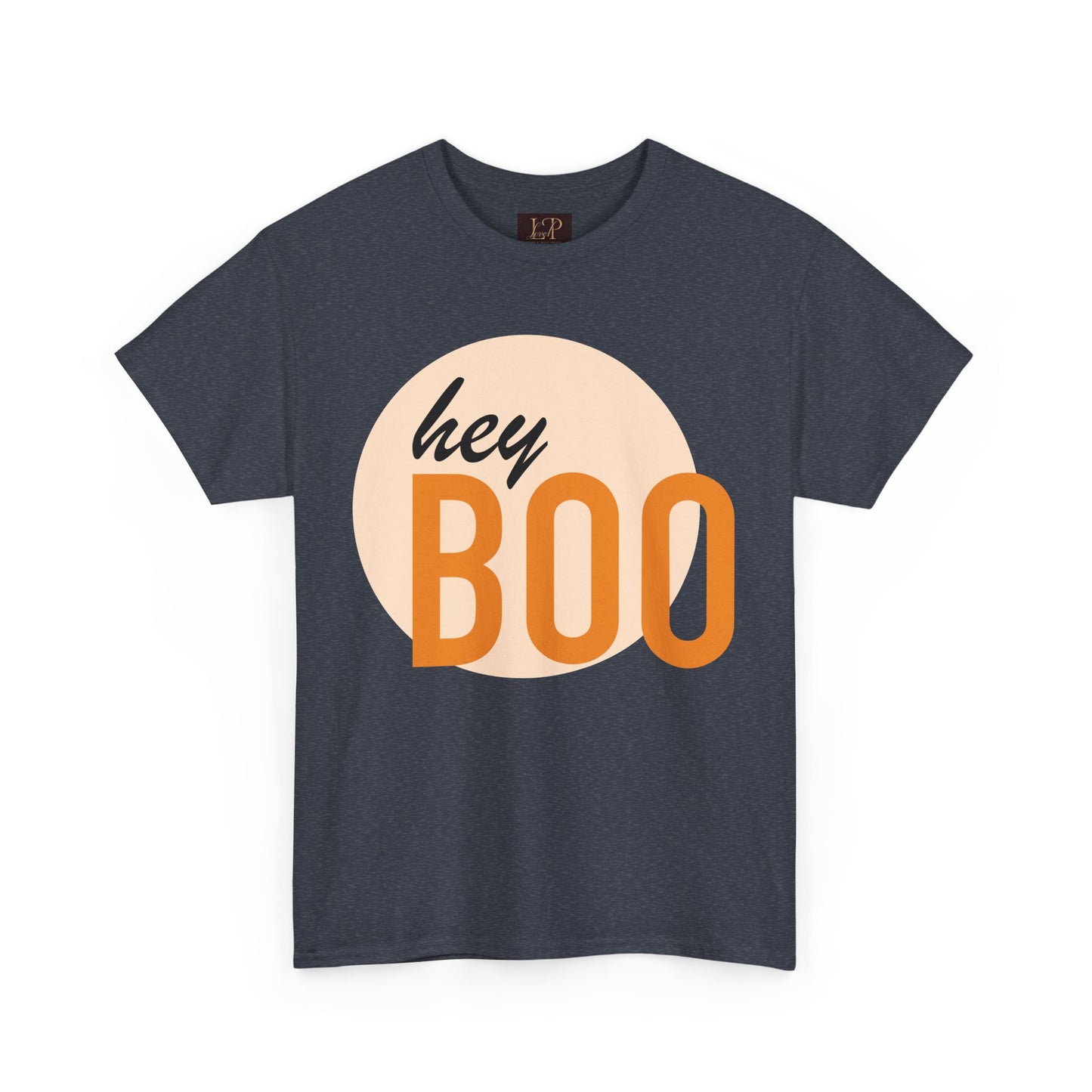 Hey Boo Unisex Heavy Cotton Tee - Cute & Comfy Fall T-Shirt