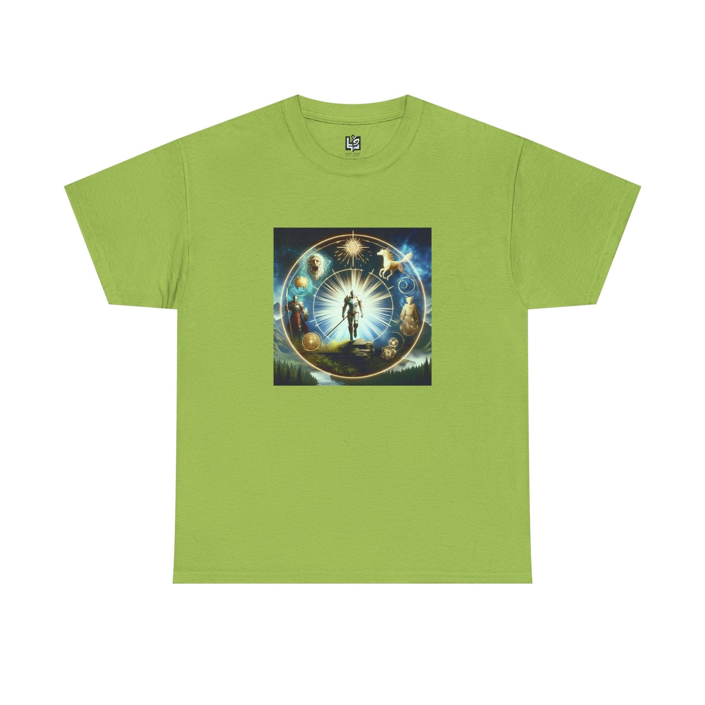 Cosmic Connection Unisex Heavy Cotton Tee - Celestial Design for Star Lovers