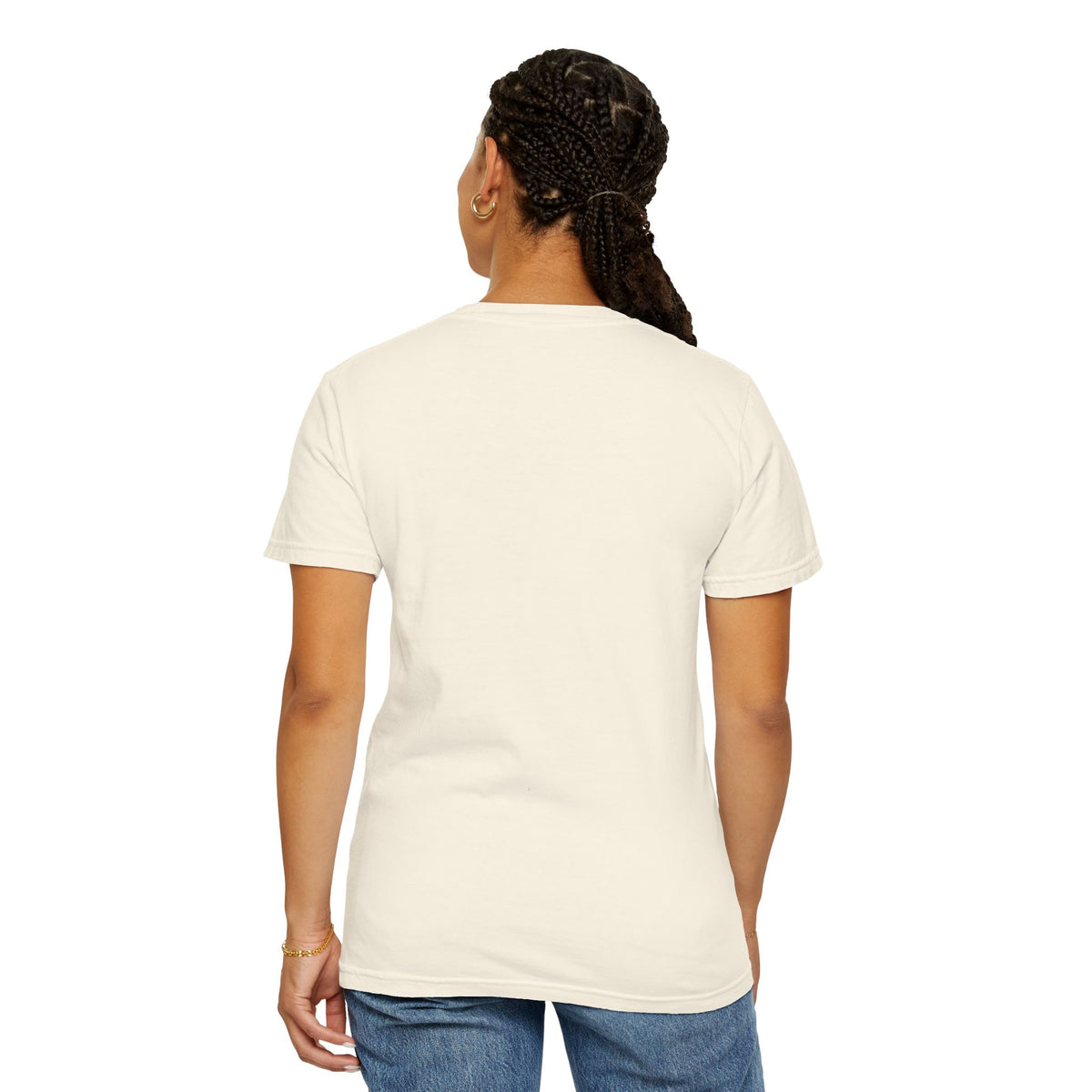 T-Shirt — Tiny Red-Haired Skateboarder Chest Graphic, Minimal Streetwear Tee