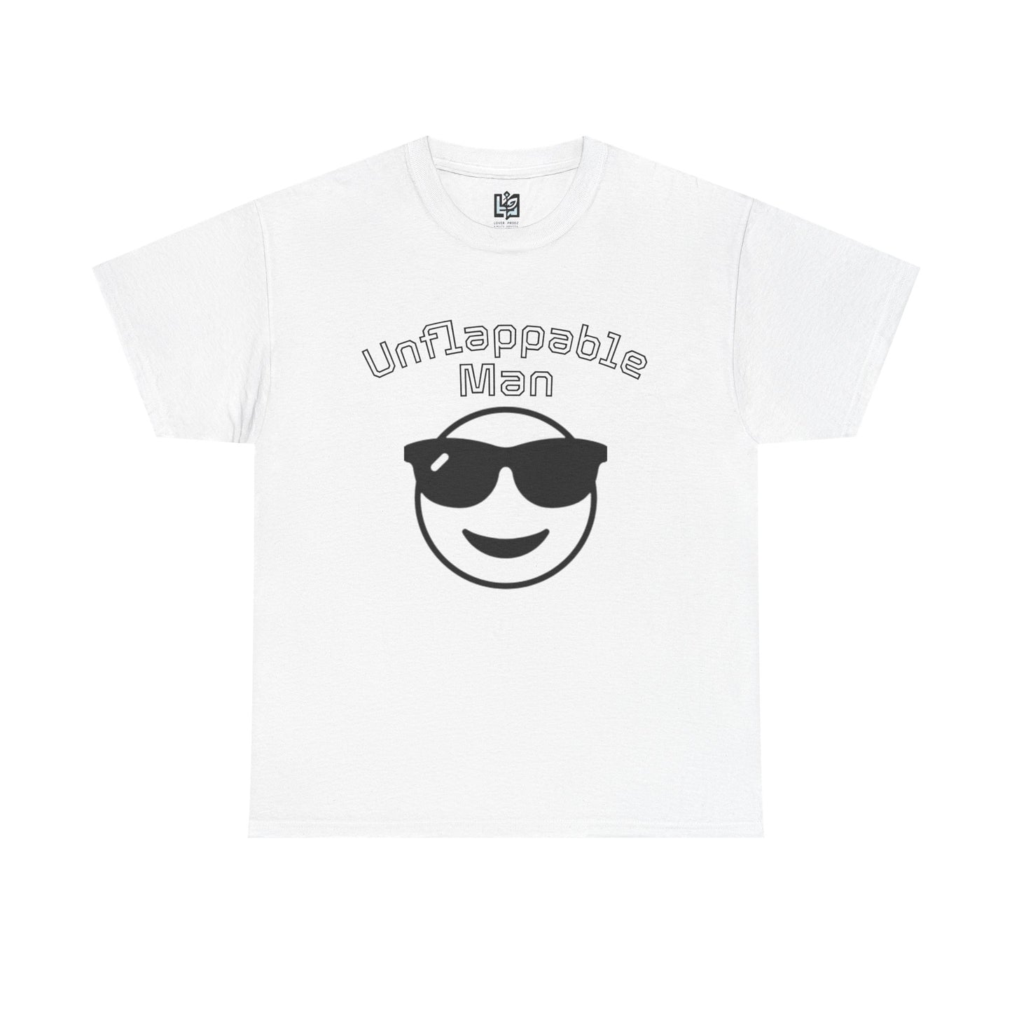 Unflappable Man Unisex Heavy Cotton Tee, Cool Graphic T-Shirt for Men, Perfect Gift for Birthdays, Casual Wear, Outdoor Activities