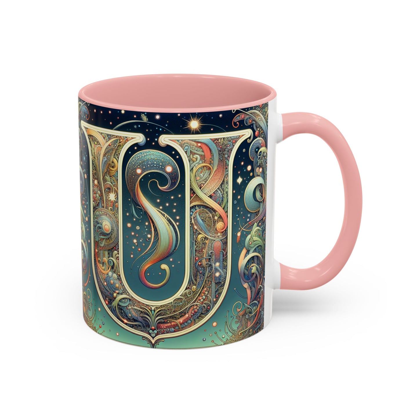 Cosmic Art Accent Coffee Mug - Unique Colorful Design for Coffee Lovers