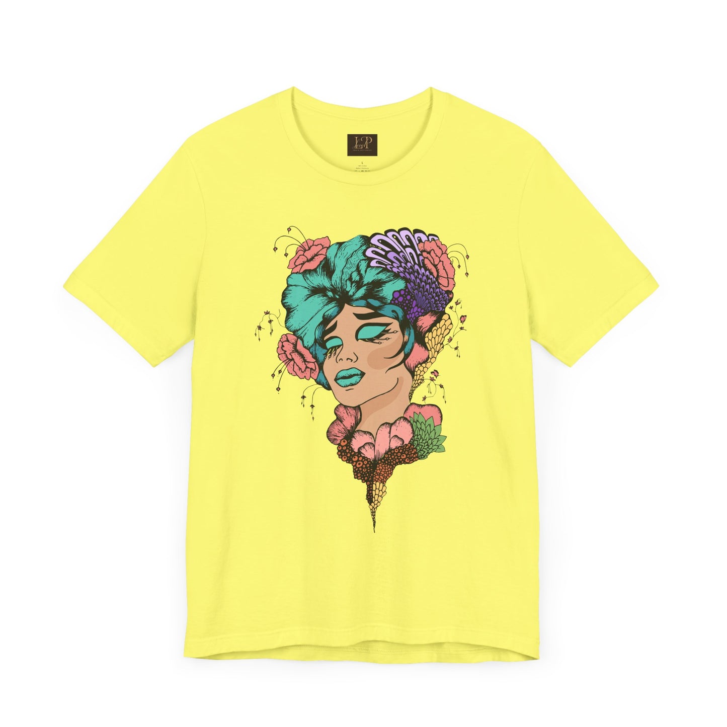 Artistic Floral Unisex Tee with Vibrant Design