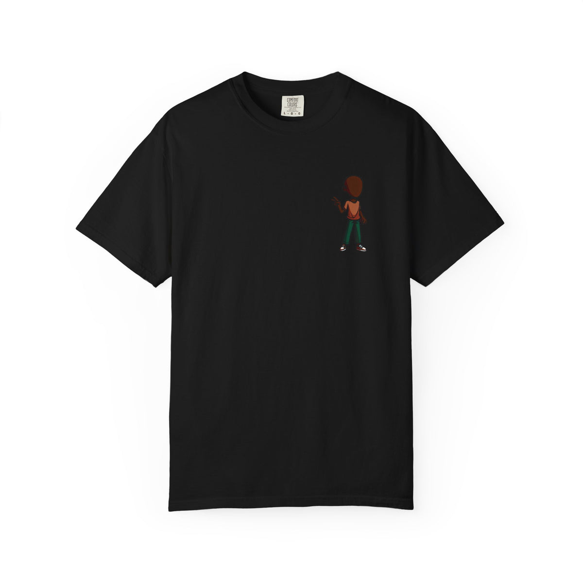 Minimalist Little Boy Graphic T-Shirt — Small Chest Illustration, Casual Kids/Youth Tee