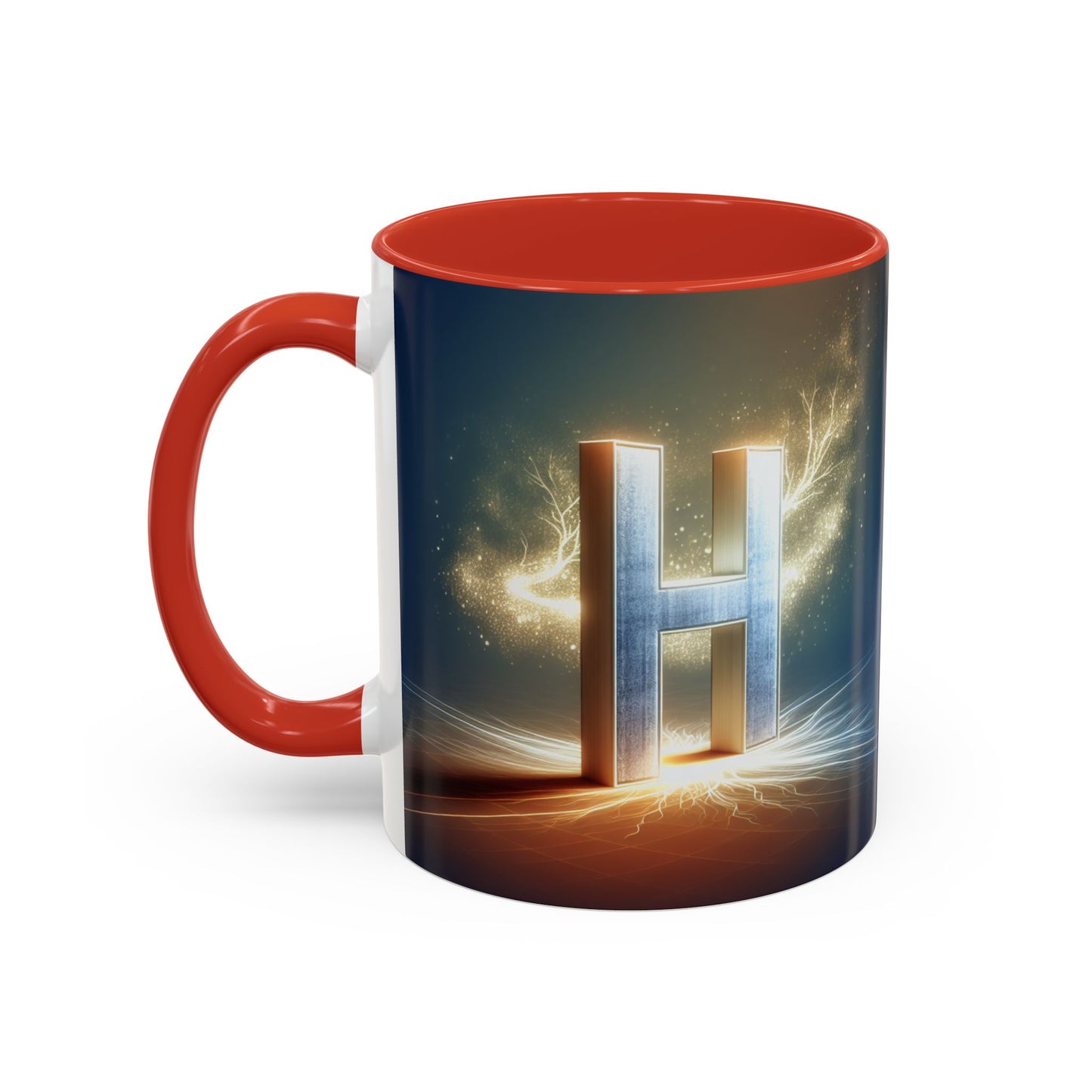 Stunning Accent Coffee Mug with Abstract Letter Design