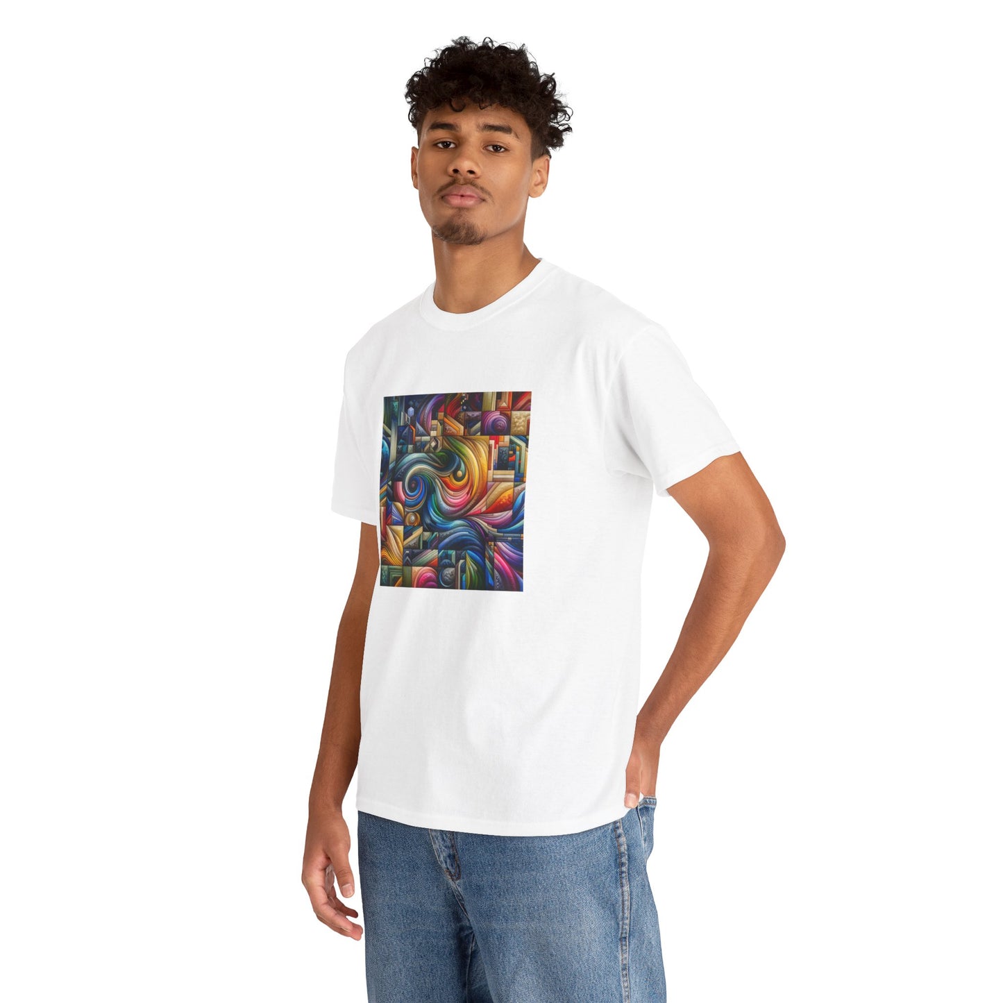 Vibrant Abstract Art Unisex Heavy Cotton Tee