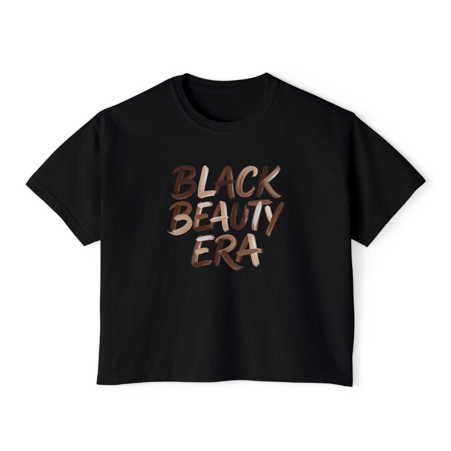 Black Beauty Era Boxy Tee — Women's Empowerment Graphic Shirt