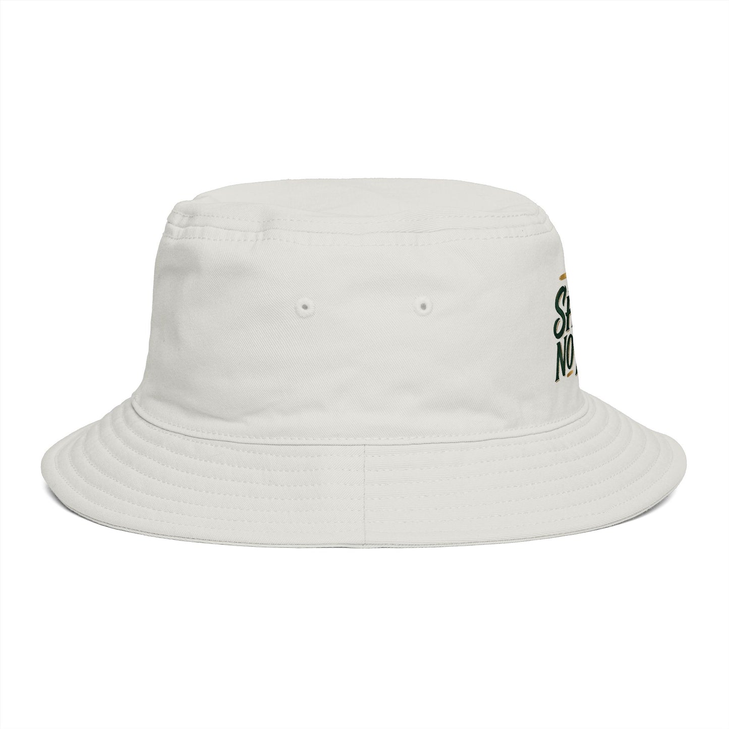 No Shake No Fear Bucket Hat — Retro Motivational Outdoor Bucket Hat